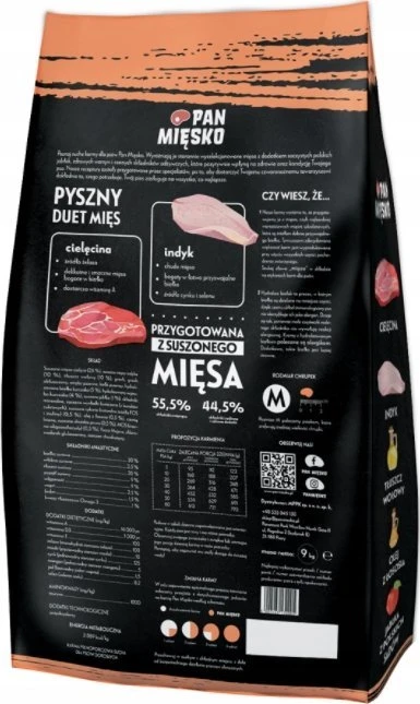 Sausas Šunų Maistas - PAN MIĘSKO Veršiena Su Kalakutiena XS 9kg
