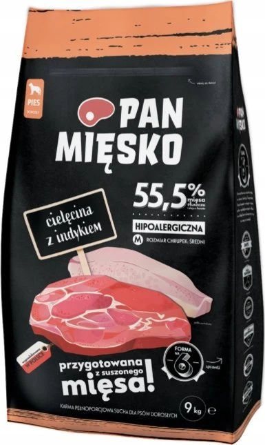 Sausas Šunų Maistas - PAN MIĘSKO Veršiena Su Kalakutiena XS 9kg