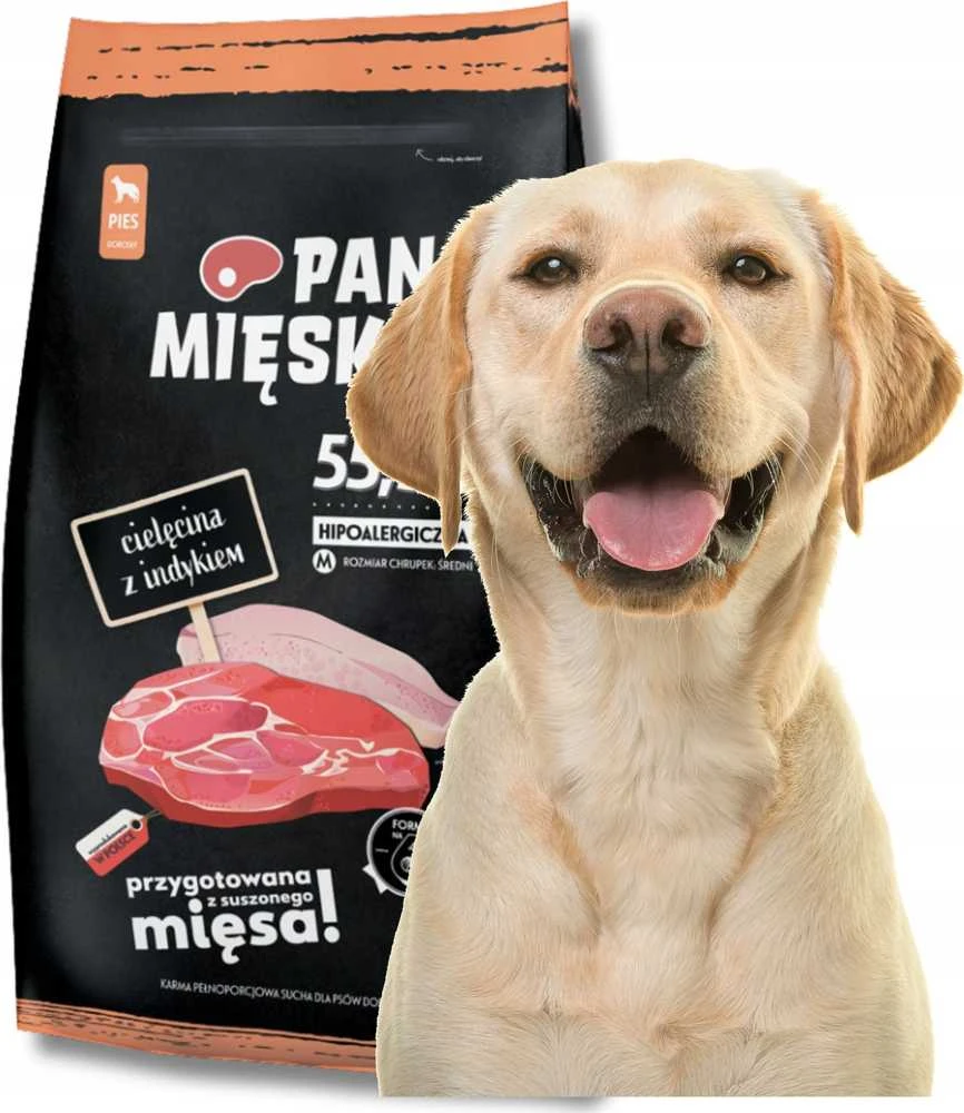 PAN MIĘSKO Veršiena su kalakutiena XL - sausas šunų maistas - 9kg