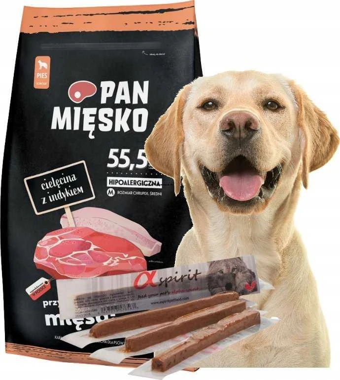 PAN MIĘSKO Veršiena su kalakutiena XL - sausas šunų maistas - 9kg