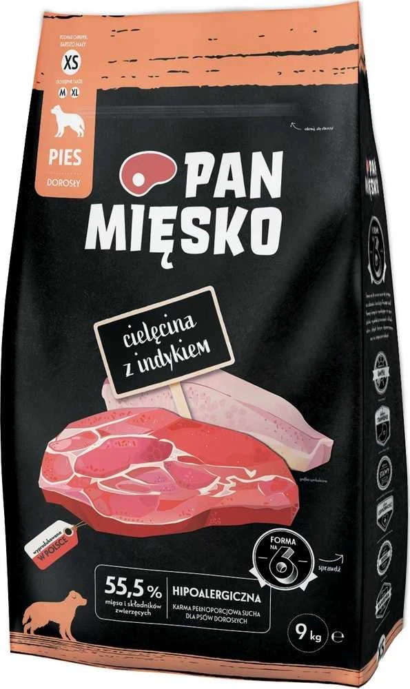 PAN MIĘSKO Veršiena su kalakutiena XL - sausas šunų maistas - 9kg