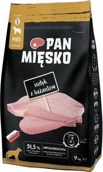 Šunų Maistas - PAN MIĘSKO Kalakutiena su Paukštiena S 30% Baltymų 9kg