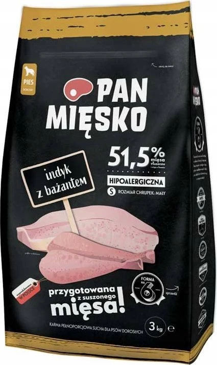 Šunų Maistas - PAN MIĘSKO Kalakutiena su Paukštiena S 30% Baltymų 9kg