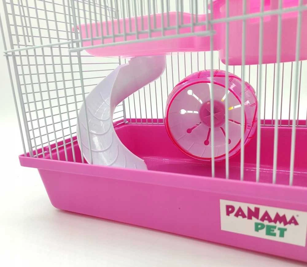 Panama Pet graužikų narvas 27x20,5x25,5 cm baltas/rožinis