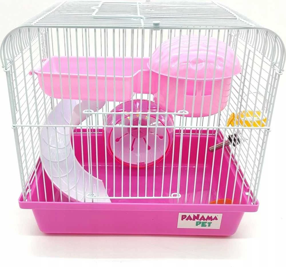 Panama Pet graužikų narvas 27x20,5x25,5 cm baltas/rožinis
