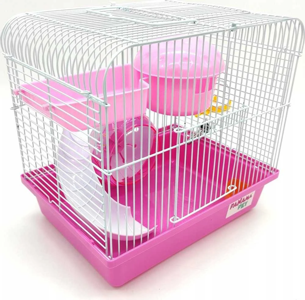 Panama Pet graužikų narvas 27x20,5x25,5 cm baltas/rožinis