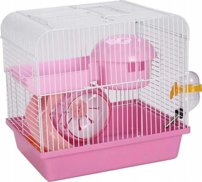 Panama Pet graužikų narvas 27x20,5x25,5 cm baltas/rožinis
