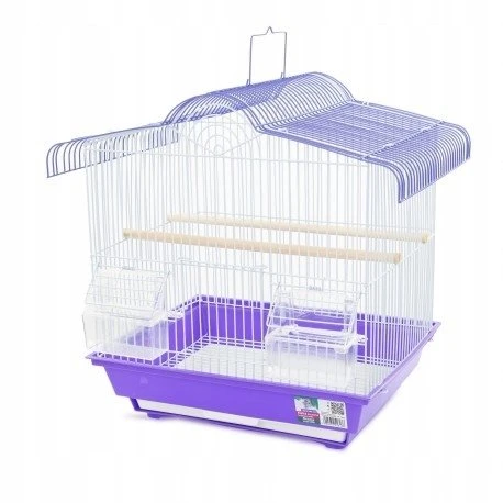 Panama Pet Paukščių narvelis, apvalus, violetinės ir baltos spalvos, matmenys: 36 x 28,8 x 40,2 cm