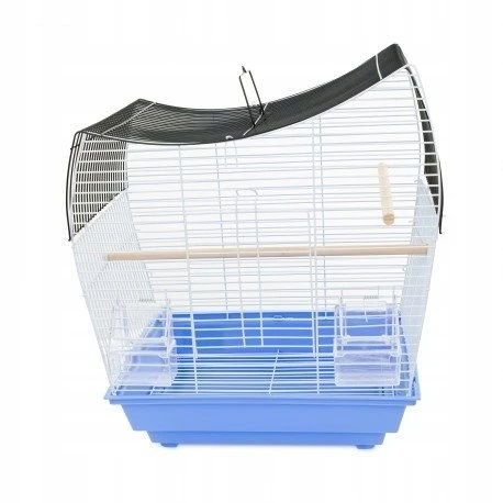 Panama Pet Paukščių narvelis, mėlyna, juoda ir mėlyna viela, matmenys 36 x 28,8 x 46 cm