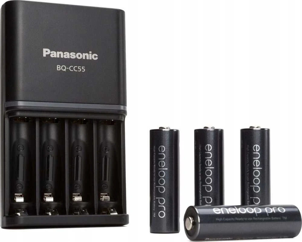 Panasonic Eneloop Baterijų Pakrovėjas BQ-CC55 + 4 AA/R6 Eneloop Pro 
