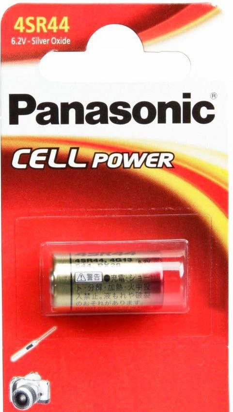 Baterija - Panasonic 4SR44 Sidabro Oksidas 6.2V 13mm x 25mm 14g
