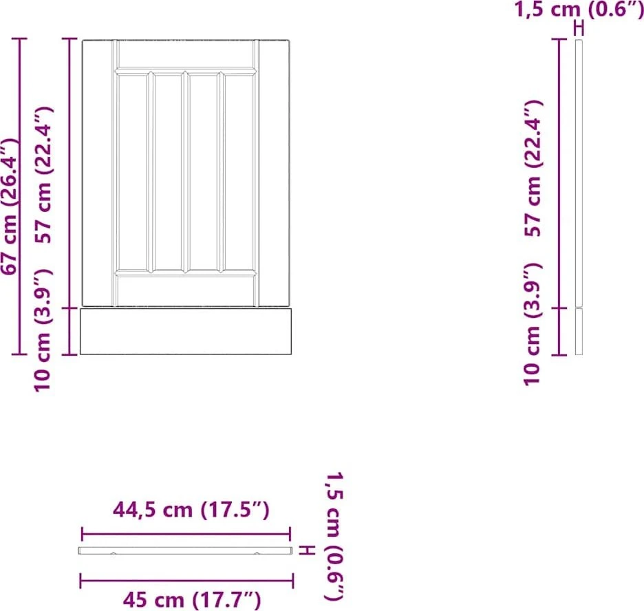 indaplovės skydelis Lucca Pilka Sonoma Engineered Wood