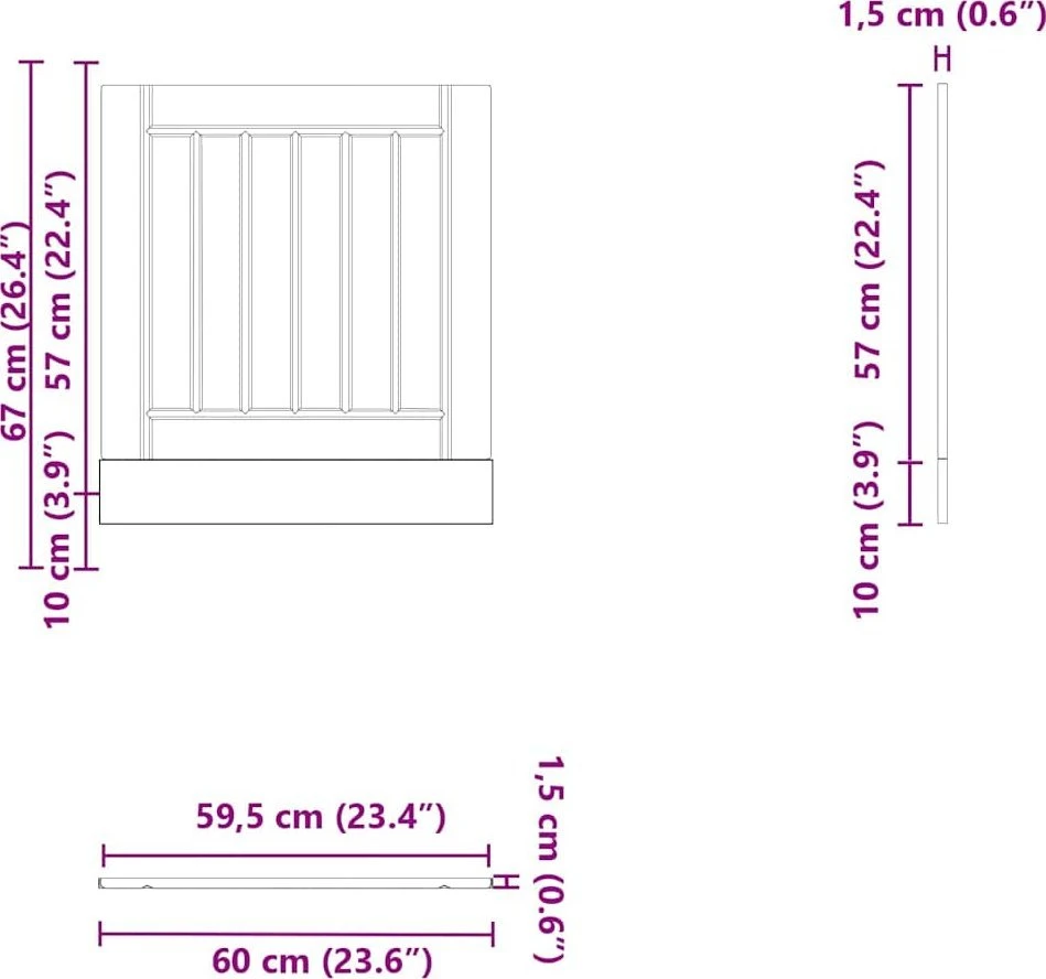indaplovės skydelis Lucca Old Wood Engineered Wood