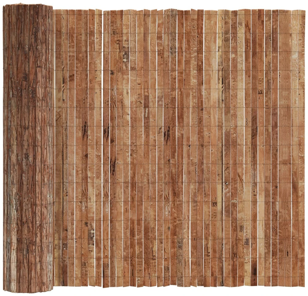 Žievės tvora 400 x 125 cm Žievė Ruda