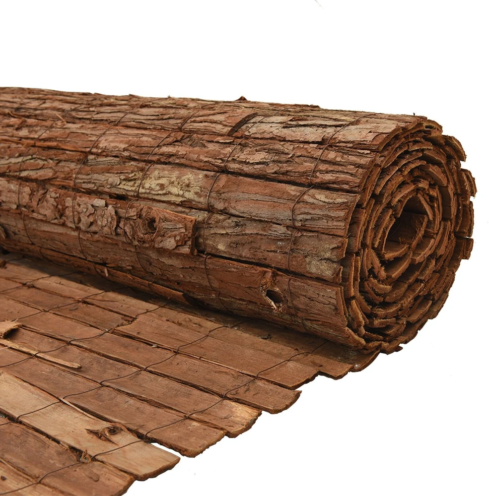 Žievės tvora 400 x 125 cm Žievė Ruda