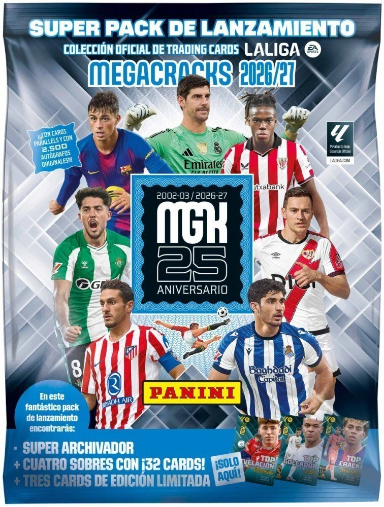 Panini Kolekcija Kortos La Liga 2027 megakomplektas