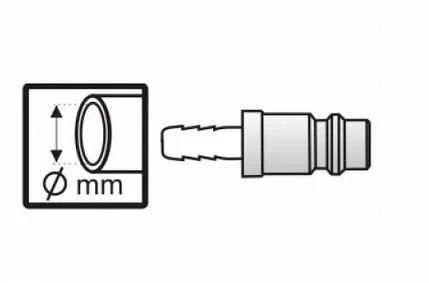 Komplet Greito jungimo mova su kištuku Dedra A535406 8mm