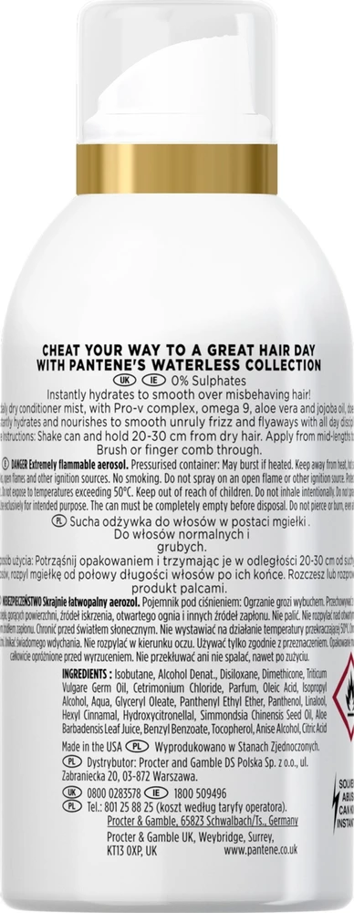 Pantene Pro-V, purškiamas, Omega 9, plaukų kondicionierius sausiems plaukams, 50 ml