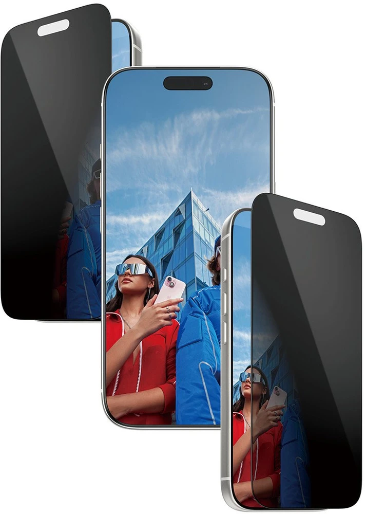 „Panzer Glass“ itin plataus diametro „EasyAligner“ privatumo stiklas, skirtas „iPhone 17 Pro“