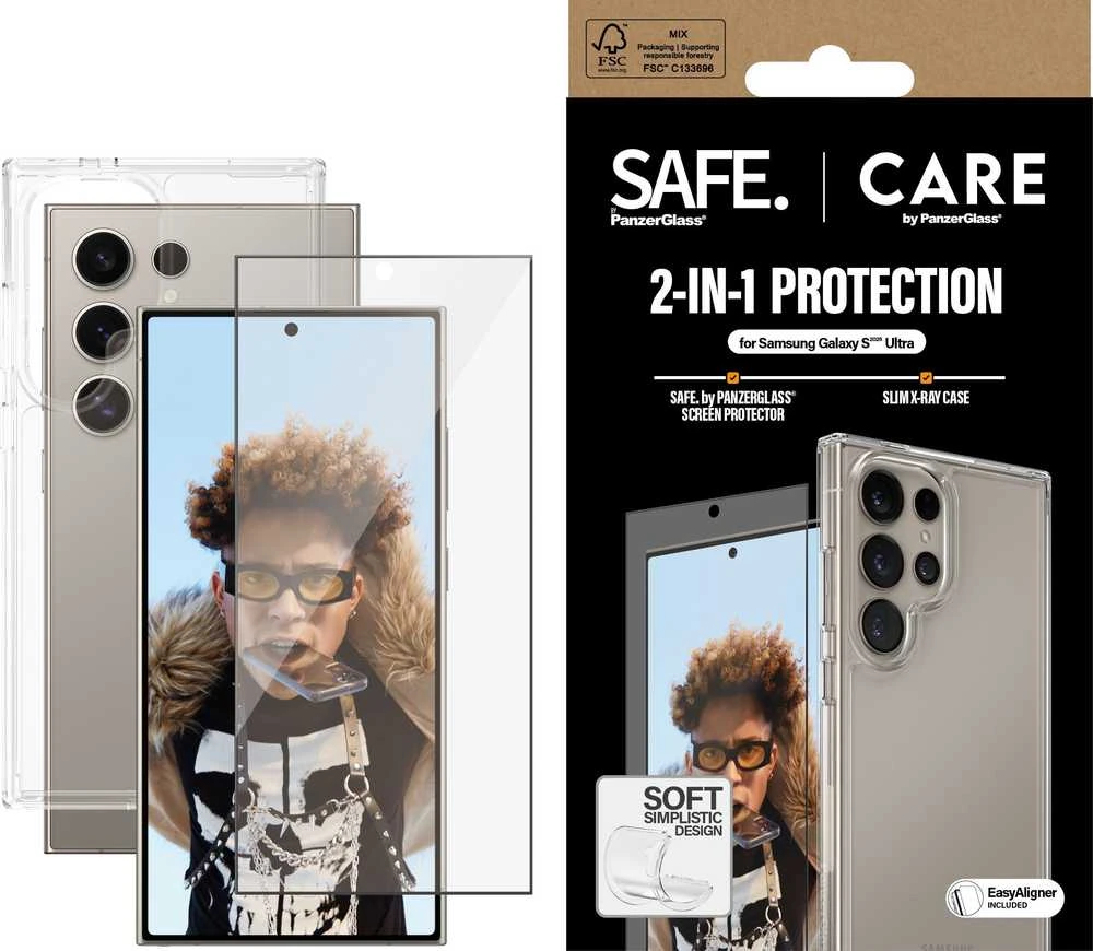 Panzer Glass Apsauginis rinkinys CARE by PanzerGlass Fashion 2in1 Dėklas+Ekrano apsauga Samsung Galaxy S25 Ultra