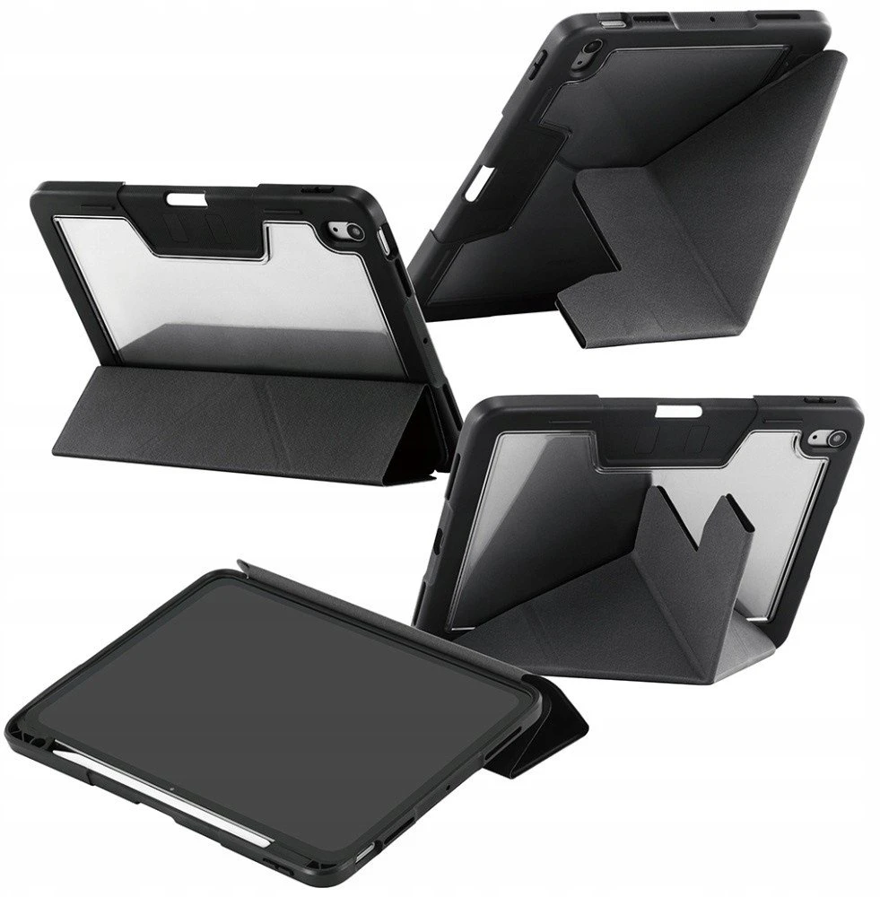 „Panzer Glass Care by PanzerGlass“ Y formos sulankstomas dėklas, skirtas „iPad Air 11" 2025“ (7-osios kartos) / „iPad Air 11" 2024“ (6-osios kartos) - juodas
