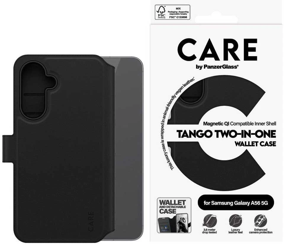 „Panzer Glass CARE“ apsauginis dėklas „Tango 2-in-1“ piniginė, skirtas „Samsung Galaxy A55“.