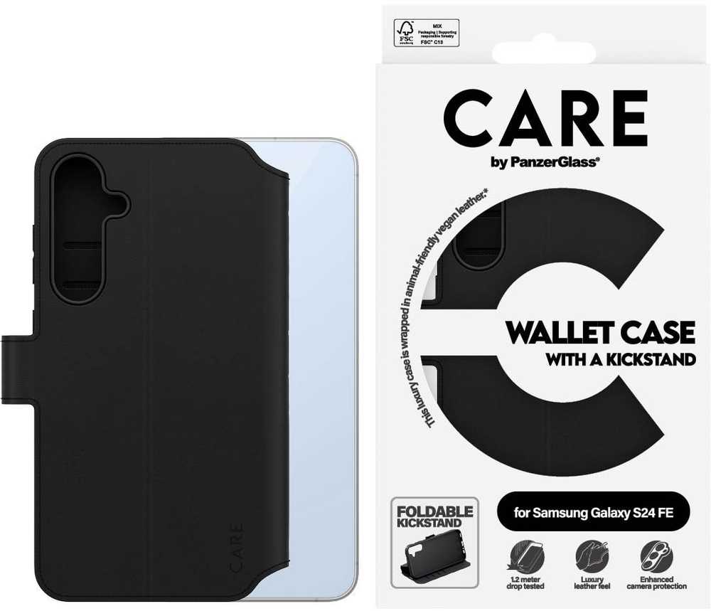 Panzer Glass Telefono dėklas - PanzerGlass CARE Piniginės Dėklas Su Atrama Samsung Galaxy S24 FE 5G ATIDARYTA DĖŽUTĖ