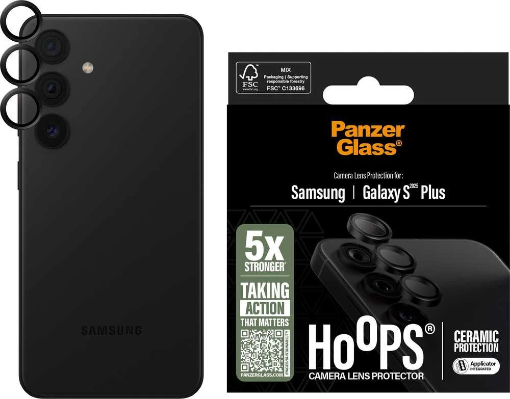 Panzer Glass Keraminis stiklas lęšiams PanzerGlass Hoops Objektyvo apsauga Samsung Galaxy S25 Plus keramika