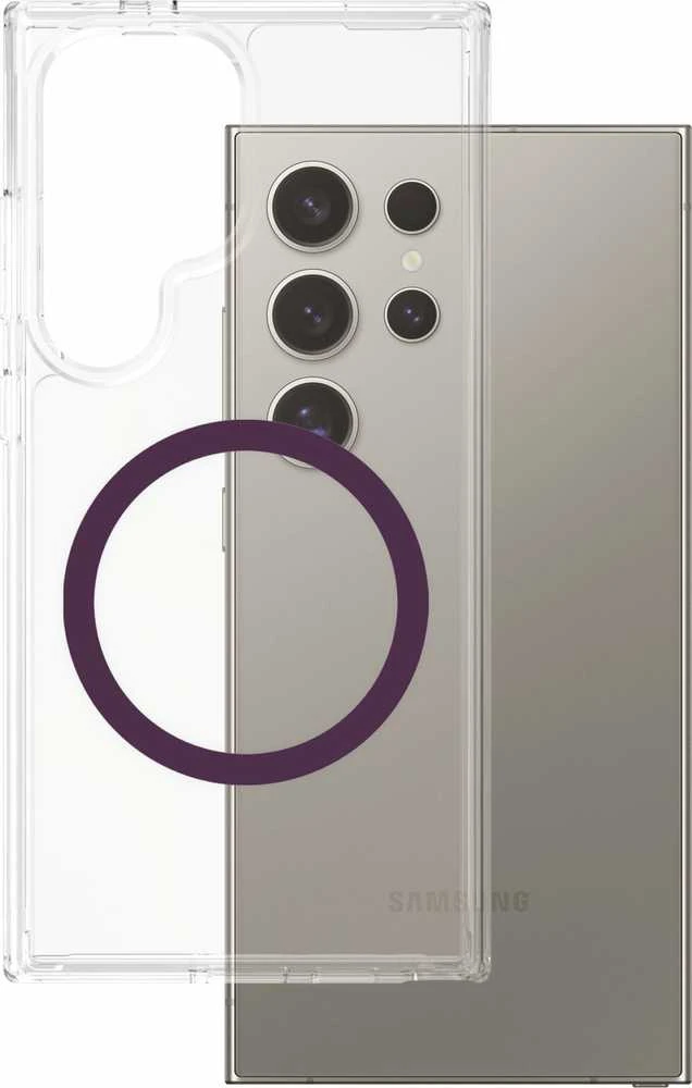 Dėklas Panzer Glass CARE by PanzerGlass Flagship Urban Combat Violetinė QI Samsung Galaxy S25 Ultra skaidrus