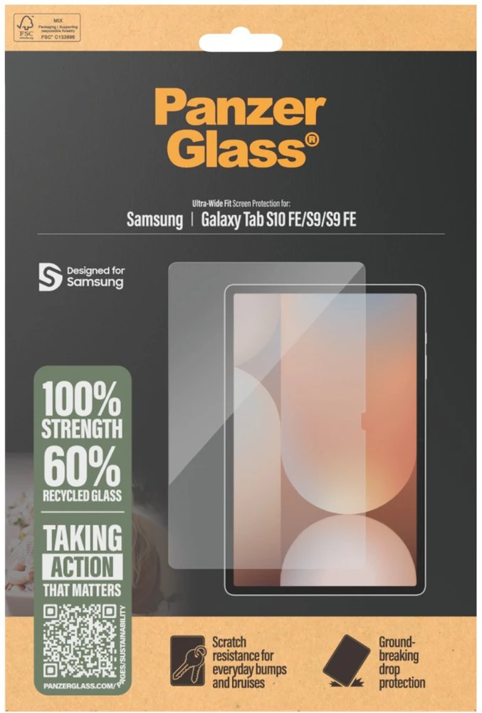 Panzer Glass PanzerGlass Grūdintas stiklas PanzerGlass Ultra-Wide Fit do Samsung Galaxy Tab S10 FE/S9/S9 FE