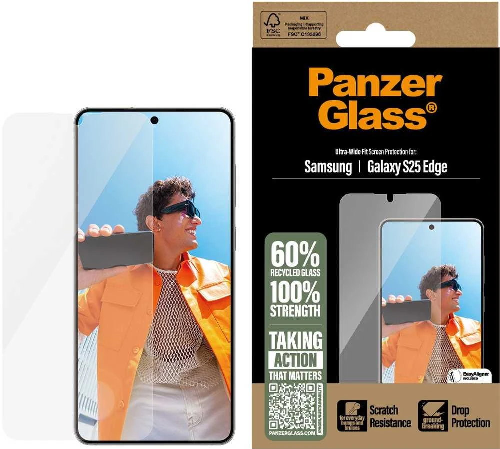 Panzer Glass Apsauginis stiklas PanzerGlass Ultra-Wide Fit skirtas Samsung Galaxy S25 Edge