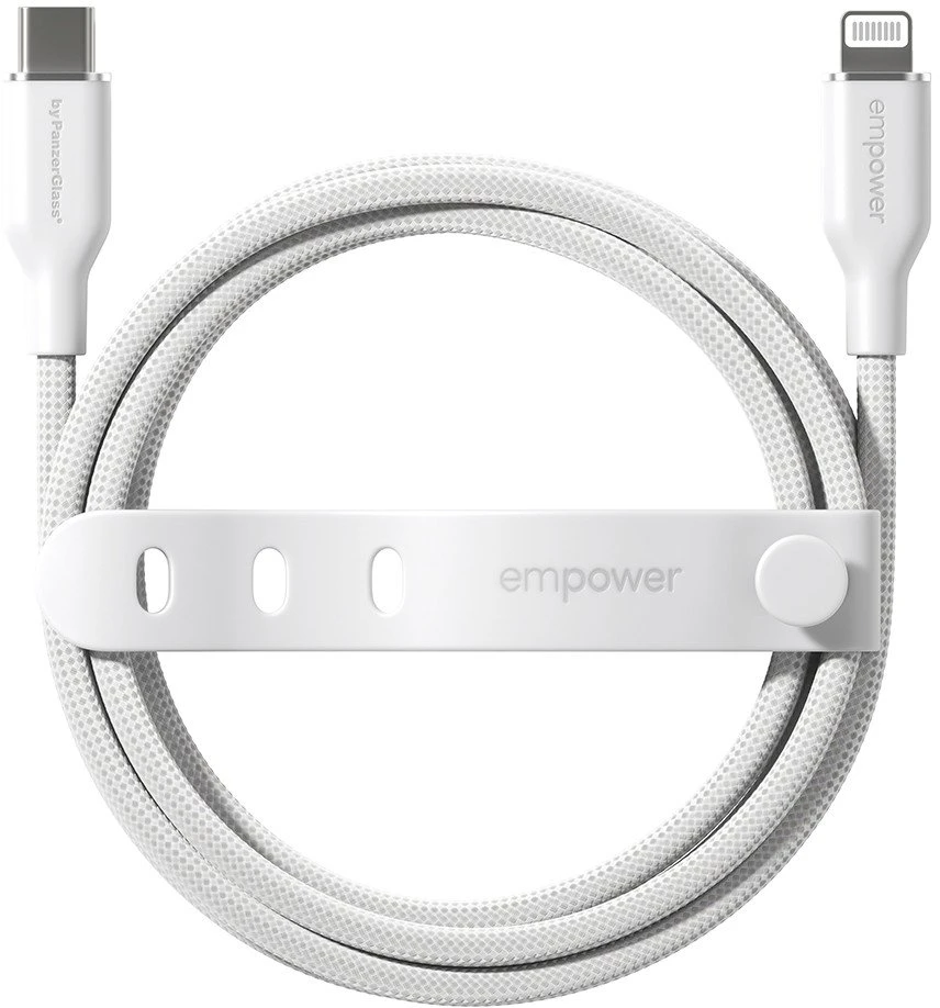 Panzer Glass Kabelis USB PanzerGlass USB-A - Lightning 1.2 m Baltas (EM41725)