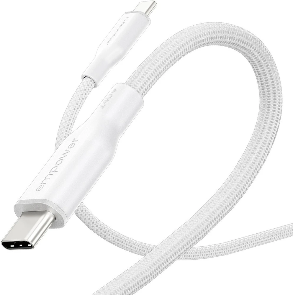 Panzer Glass Kabelis USB PanzerGlass USB-C - USB-C 1.2 m Baltas (EM77569)