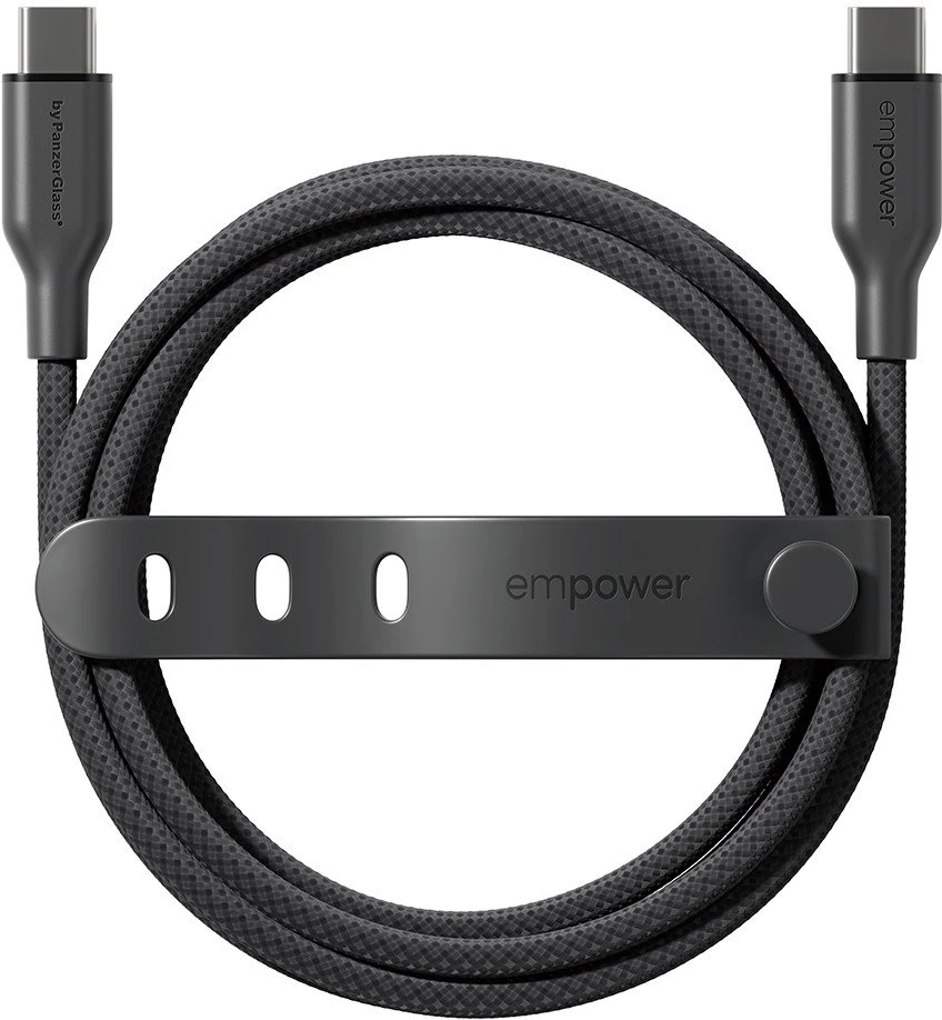 Panzer Glass Kabelis USB PanzerGlass USB-C - USB-C 1.2 m Juodas (EM92155)