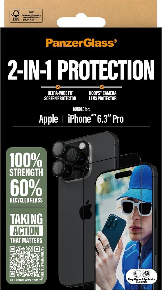 Panzer Glass PANZERGLASS 2-IN-1 BUNDLE - IPHONE 16 6.3INCH PRO