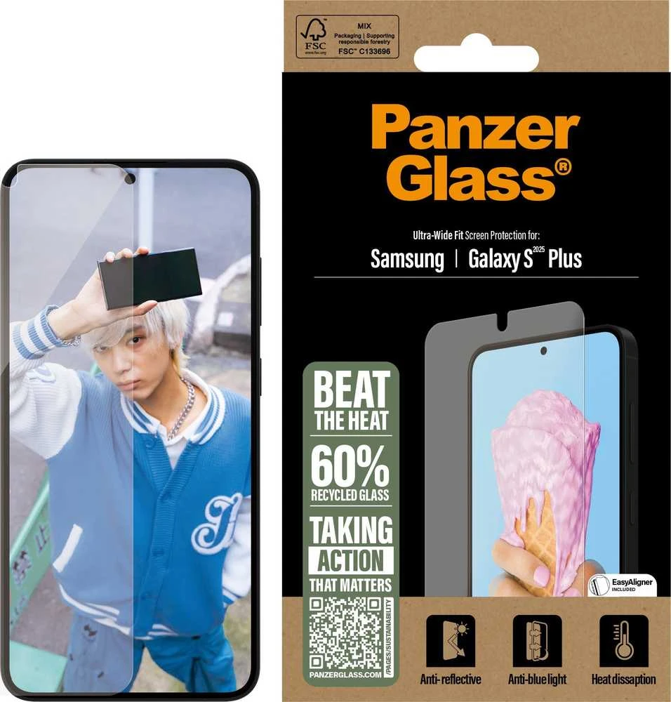 Panzer Glass PanzerGlass All-in-One Itin platus grūdintas stiklas, skirtas Samsung Galaxy S25 Plus