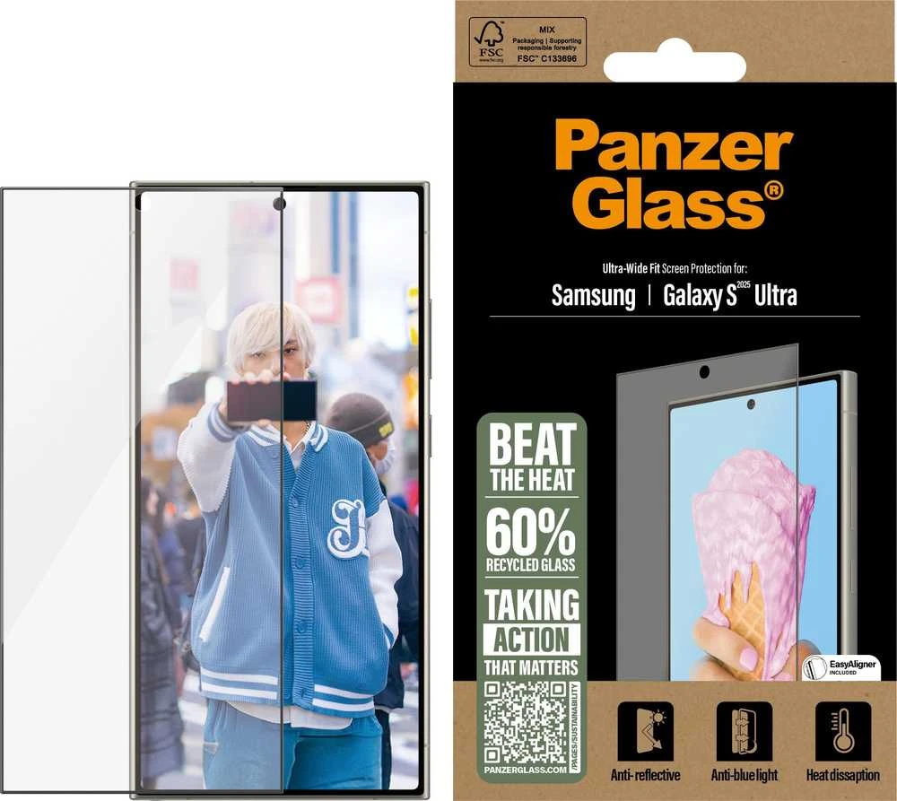 Panzer Glass PanzerGlass All-in-One itin platus grūdintas stiklas, skirtas Samsung Galaxy S25 Ultra