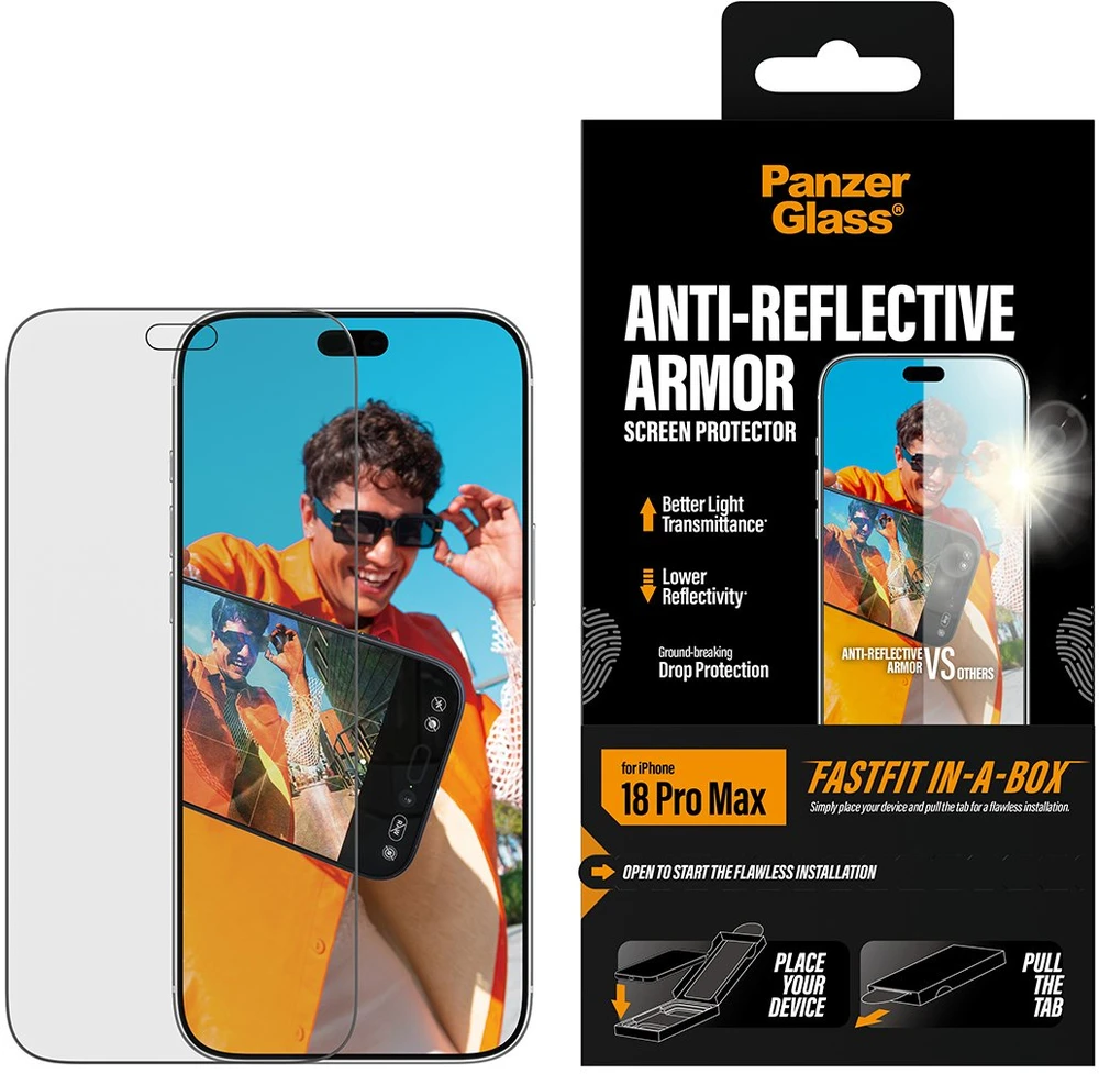 Panzer Glass PanzerGlass Anti-Reflective Armor Screen Protector - szkło antyrefleksyjne do iPhone 18 Pro Max (PG44619)
