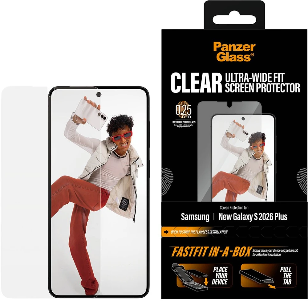 Panzer Glass PanzerGlass Apsauginis stiklas PanzerGlass Screen Protector Samsung Galaxy S26+| U-Wide Fit w. FASTFIT IN-A-BOX