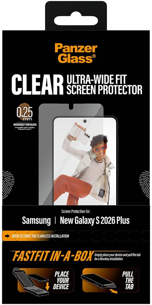 Panzer Glass PanzerGlass Apsauginis stiklas PanzerGlass Screen Protector Samsung Galaxy S26+| U-Wide Fit w. FASTFIT IN-A-BOX
