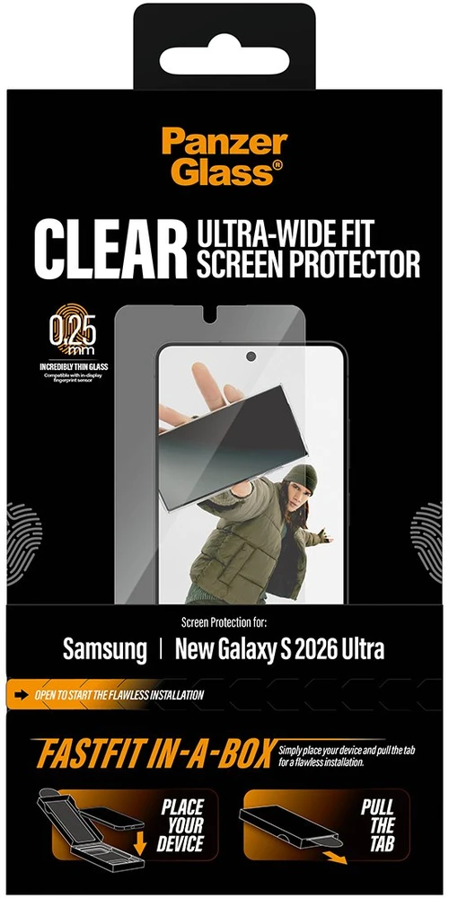 Panzer Glass PanzerGlass Apsauginis stiklas PanzerGlass Screen Protector Samsung Galaxy S26 Ultra | U-Wide Fit w. FASTFIT IN-A-BOX