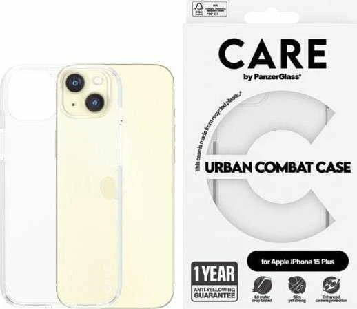 Panzer Glass CARE by PanzerGlass Urban Combat Dėklas, skirtas iPhone 15 Plus – skaidrus