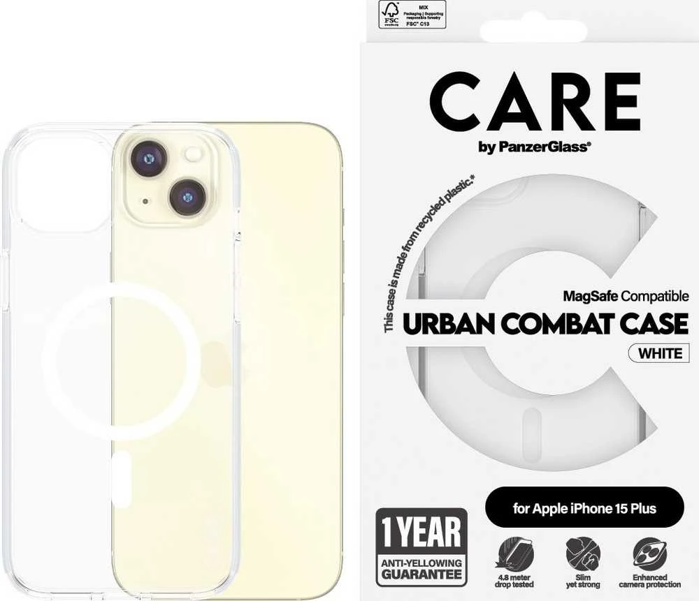 Panzer Glass CARE by PanzerGlass Urban Combat MagSafe Apple iPhone 15 Plus - dėklas telefonui baltos spalvos