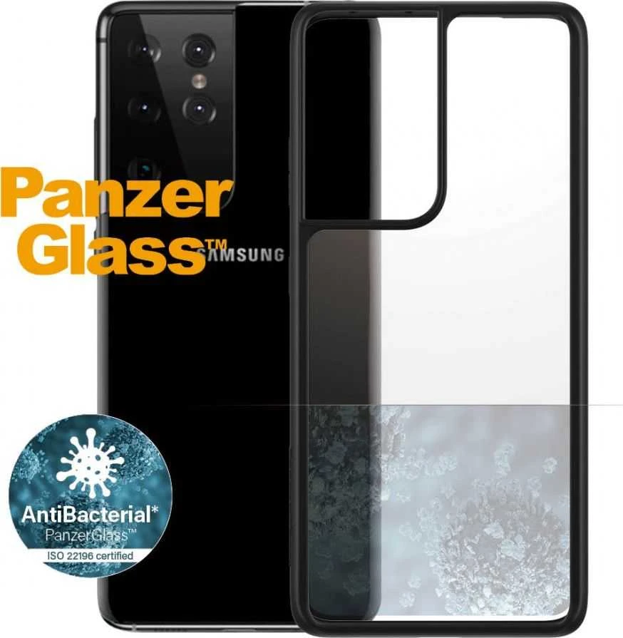 Panzer Glass PanzerGlass skaidrus dėklas Samsung, Galaxy S21 Ultra, Juodas