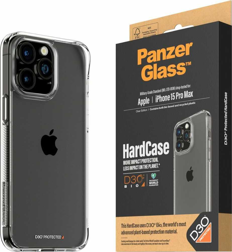 Panzer Glass PanzerGlass D3O ir Military Grade certification Apple iPhone 15 Pro Max - dėklas telefonui skaidrus