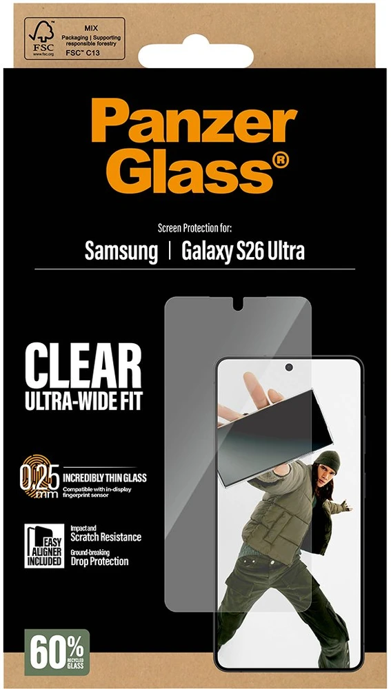 Panzer Glass Samsung Galaxy S26 Ultra Ultra-Wide Fit Glass EasyAligner by PanzerGlass
