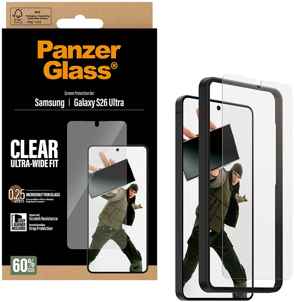 Panzer Glass Samsung Galaxy S26 Ultra Ultra-Wide Fit Glass EasyAligner by PanzerGlass