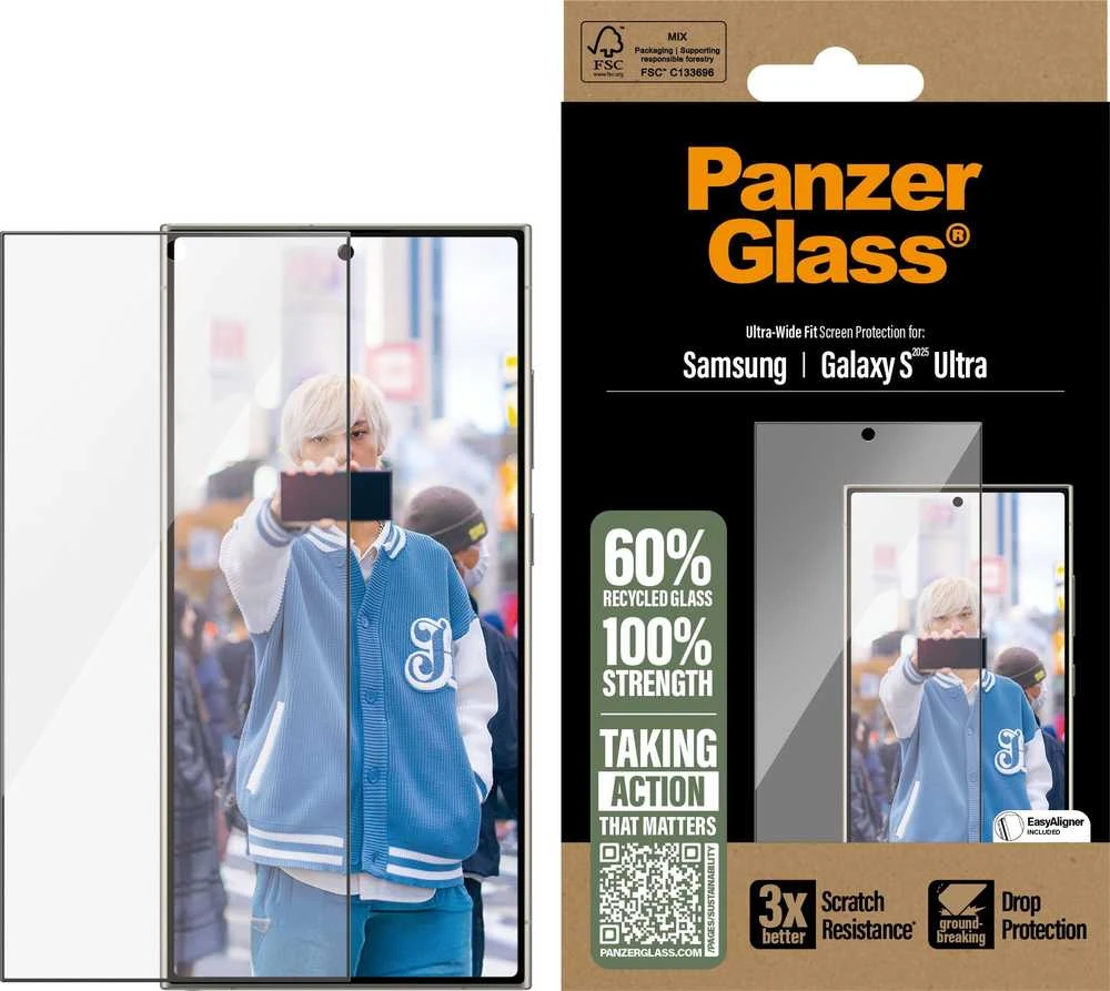 Panzer Glass „PanzerGlass“ ekrano apsauga „Samsung Galaxy S25 Ultra“ itin plataus kampo, permatoma