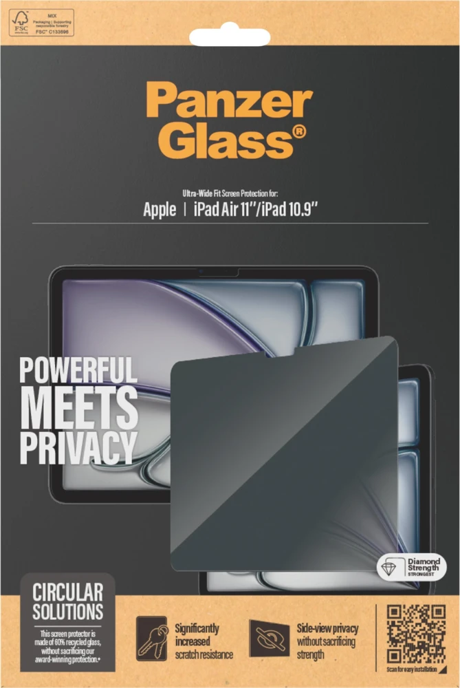 Panzer Glass „PanzerGlass“ ekrano apsauga, apsauganti „Apple iPad Air 11“ / 10,9 colio privatumui
