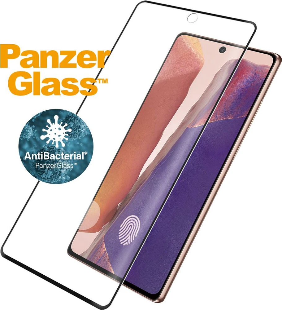 Panzer Glass PanzerGlass Case Friendly, Samsung, Galaxy Note20, Antimikrobinis stiklas, Juodas